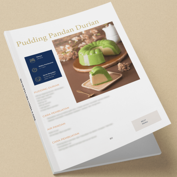 E-Recipes - Pudding Pandan Durian