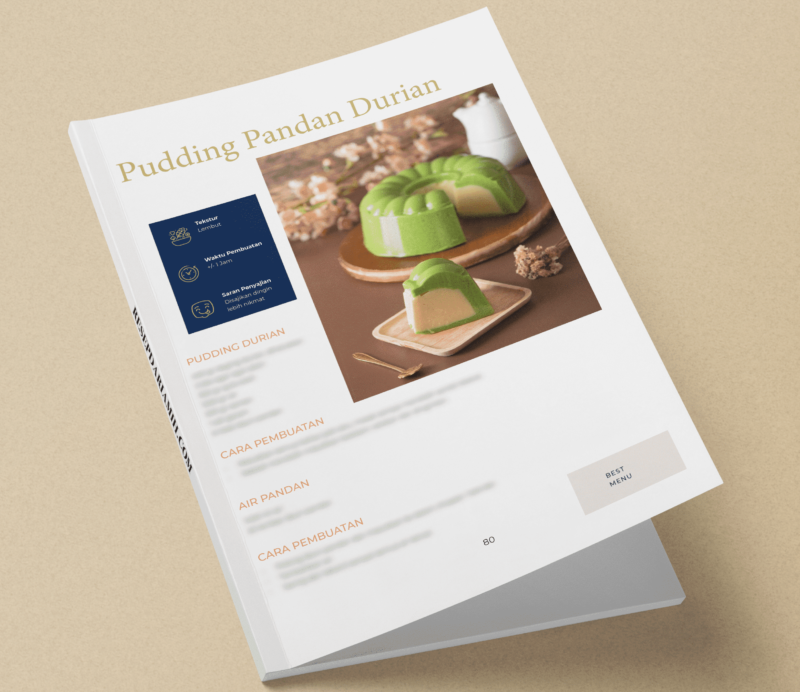 E-Recipes - Pudding Pandan Durian