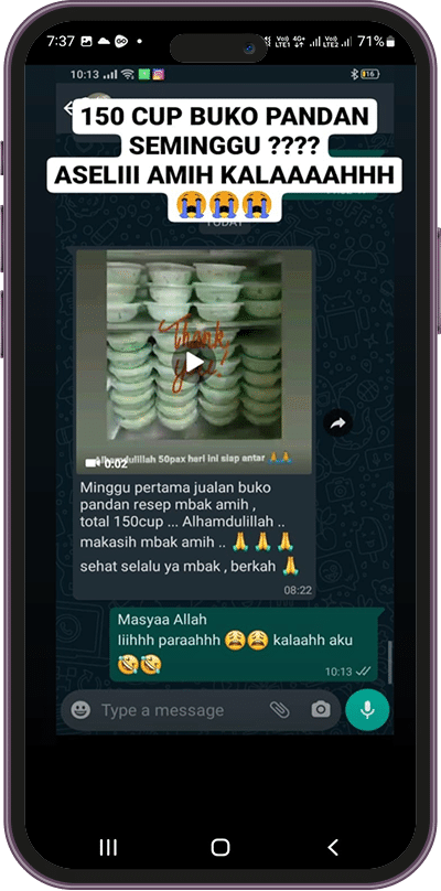 testi 150 buko seminggu